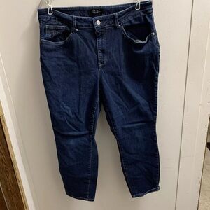 Judy Blue Ankle Pants Blue 18W Waist 37” Inseam 26” High Rise